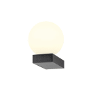 SLV - SUN WL, UP, G9, applique murale, intérieur, ronde, 1 x max. 5 W, IP20, noir