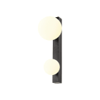 SLV - SUN WL, double, G9, applique murale, intérieur, ronde, 2 x max. 5 W, IP20, noir