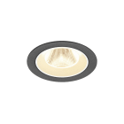 SLV - NUMINOS® M, encastré downlight, intérieur, 3000 K, 20°, IP20, rond, noir / blanc