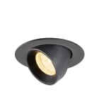 SLV - NUMINOS® GIMBLE XS, spot encastré, intérieur, 3000 K, 20°, IP20, rond, noir