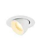 SLV - NUMINOS® GIMBLE XS, spot encastré, intérieur, 3000 K, 40°, IP20, rond, blanc