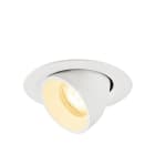 SLV - NUMINOS® GIMBLE XS, spot encastré, intérieur, 3000 K, 55°, IP20, rond, blanc