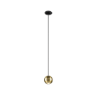 SLV - DYSKO, suspension, PHASE, longueur de suspension 200 cm, 2700 K, 36°, noir / or