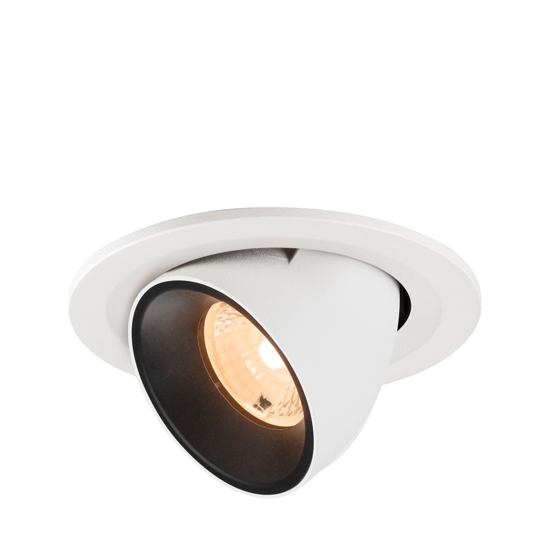 SLV - NUMINOS® GIMBLE S, spot encastré, intérieur, 2700 K, 40° blanc / noir