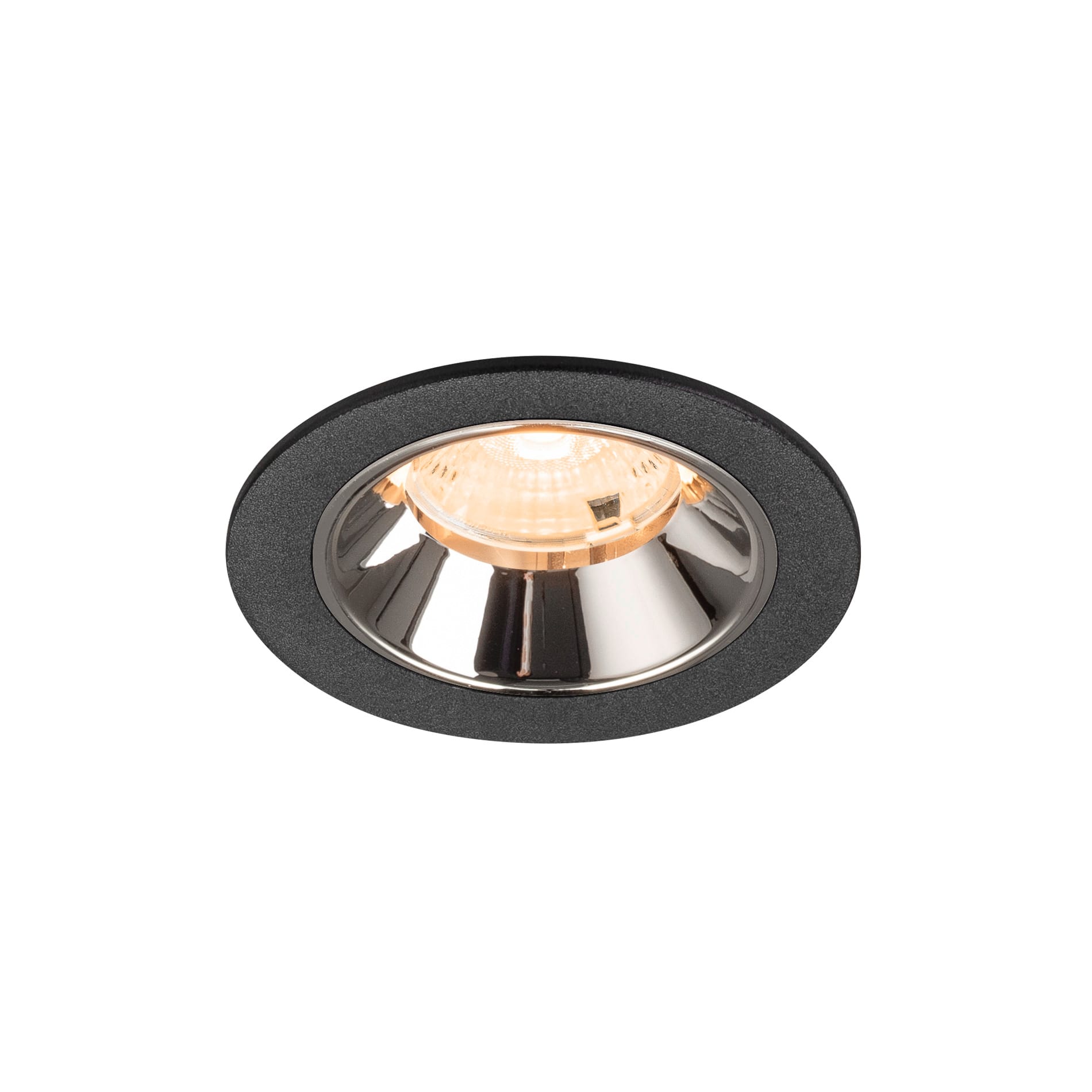 SLV - NUMINOS® S, spot encastré intérieur, 2700 K, 55° noir / chrome