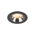 SLV - NUMINOS® S, spot encastré intérieur, 3000 K, 55° noir / chrome