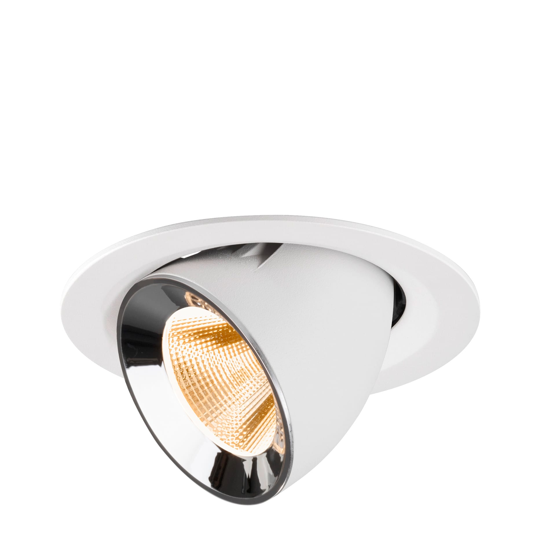 SLV - NUMINOS® GIMBLE M, encastré downlight, intérieur, 2700 K, 20° blanc / chrome