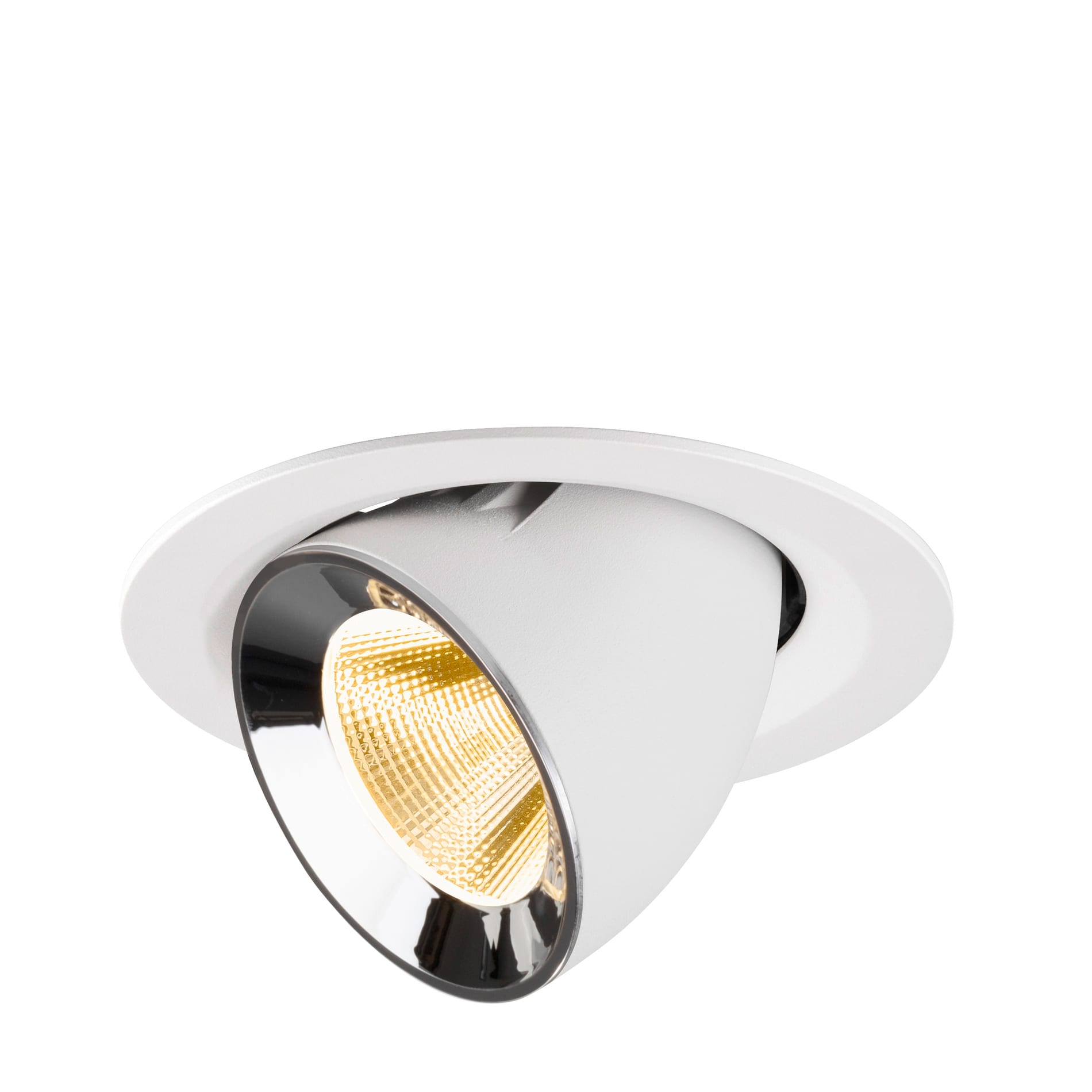 SLV - NUMINOS® GIMBLE M, encastré downlight, intérieur, 3000 K, 20° blanc / chrome