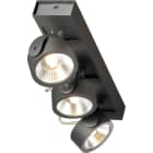 SLV - KALU, applique/plafonnier, noir, triple, LED 47W, 3000K, 60°
