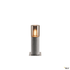 SLV - LISENNE 40, borne extérieure, gris/verre fumé, E27, 23W max, IP54, basalte