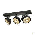 SLV - KALU, applique et plafonnier intérieur, triple, noir, GU10/QPAR111, 3x 75W max