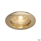 SLV - PIKA, spot encastré intérieur, rond, fixe, laiton, GU10/QPAR51, 50W max