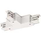 SLV - Connecteur S-TRACK T, gauche, terre intérieure, possibilité d'alim, PHASE, blanc