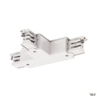 SLV - Connecteur S-TRACK T, droite, terre intérieure, possibilité d'alim, PHASE, blanc