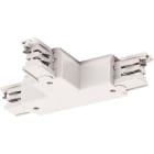 SLV - Connecteur S-TRACK T, droite, terre intérieure, possibilité d'alim, PHASE, blanc