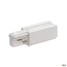 SLV - EUTRAC®, alimentation gauche, intérieur, pour rail 3 allumages en saillie, blanc