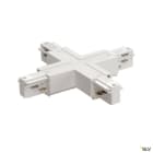 SLV - EUTRAC®, connecteur en X, intérieur, pour rail 3 allumages en saillie, blanc