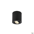 SLV - TRILEDO, plafonnier intérieur, simple, rond, noir, GU10/LED GU10 51mm, 10W max
