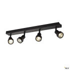 SLV - PURI, applique et plafonnier intérieur, quad, noir mat, GU10/QPAR51, 4x 50W max