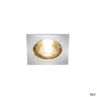 SLV - PIKA, spot encastré intérieur, carré, fixe, chrome, GU10/QPAR51, 50W max