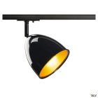 SLV - PARA CONE 14, spot pour rail 1 allumage, intérieur, noir laqué/or, GU10/QPAR51,