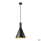 SLV - PHELIA 30, suspension intérieure, Ø 28 cm, noir/doré, E27, 23W max