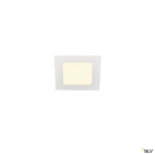 SLV - SENSER 12, encastré downlight intérieur, carré, blanc mat, LED, 6W, 3000K