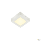 SLV - SENSER 12, plafonnier intérieur, carré, blanc mat, LED, 8,2W, 3000K, variable Tr