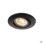 SLV - EASY-INSTALL QPAR51, spot encastré intérieur, rond, noir, GU10/QPAR51, 20W