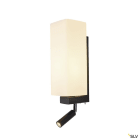 SLV - QUADRASS SPOT, applique intérieure, liseuse, noir, E27, max 40W, LED 2W, 3000K