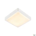 SLV - AINOS, applique et plafonnier ext, carré, blanc, LED 17W, 3000K/4000K, IP65