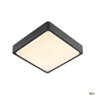 SLV - AINOS, applique et plafonnier ext, carré, anthracite, LED 17W, 3000K/4000K, IP65