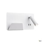 SLV - SOMNILA SPOT, applique int. liseuse, gauche, blanc, LED 13W 3000K, avec port USB
