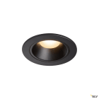 SLV - NUMINOS® S, spot encastré, intérieur, noir, LED, 8,6W, IP44, 20°, UGR <19