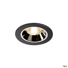 SLV - NUMINOS® S, spot encastré, intérieur, noir/chrome, LED, 8,6W / IP44, 55°