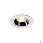 SLV - NUMINOS® S, spot encastré, intérieur, blanc/chrome, LED, 8,6W, IP44, 20°