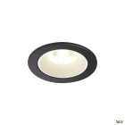 SLV - NUMINOS® S, spot encastré, intérieur, noir/blanc, LED, 8,6W, IP44, 20°