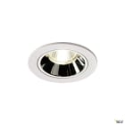 SLV - NUMINOS® S, spot encastré, intérieur, blanc/chrome, LED, 8,6W / IP44, 55°