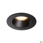 SLV - NUMINOS® M, encastré downlight intérieur, noir, LED, 17,55W, IP44, 20°, UGR <19