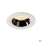SLV - NUMINOS® M, encastré downlight, intérieur, blanc/chrome, LED, 17,55W, IP44, 20°