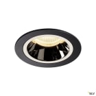 SLV - NUMINOS® M, encastré downlight, intérieur, noir/chrome, LED, 17,55W, IP44, 40°
