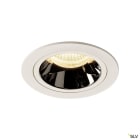 SLV - NUMINOS® M, encastré downlight, intérieur, blanc/chrome, LED, 17,55W, IP44, 20°