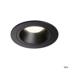 SLV - NUMINOS® M, encastré downlight, intérieur, noir/noir, LED, 17,55W / IP44, 40°