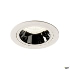 SLV - NUMINOS® M, encastré downlight, intérieur, blanc/chrome, LED, 17,55W, IP44, 20°