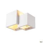 SLV - PLASTRA, applique intérieure, cube, blanc, G9/QT14, 2x 15W max