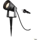 SLV - SAMRINA, spot sur piquet ext, noir, GU10 QPAR51, 7W max, IP54, plastique recyclé