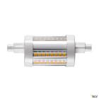 SLV - Source LED QT-DE12, R7s 78mm, gris, 9W, 3000K, variable