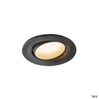 SLV - NUMINOS® MOVE S, spot encastré, intérieur, noir/blanc, LED, 8,6W, 40°