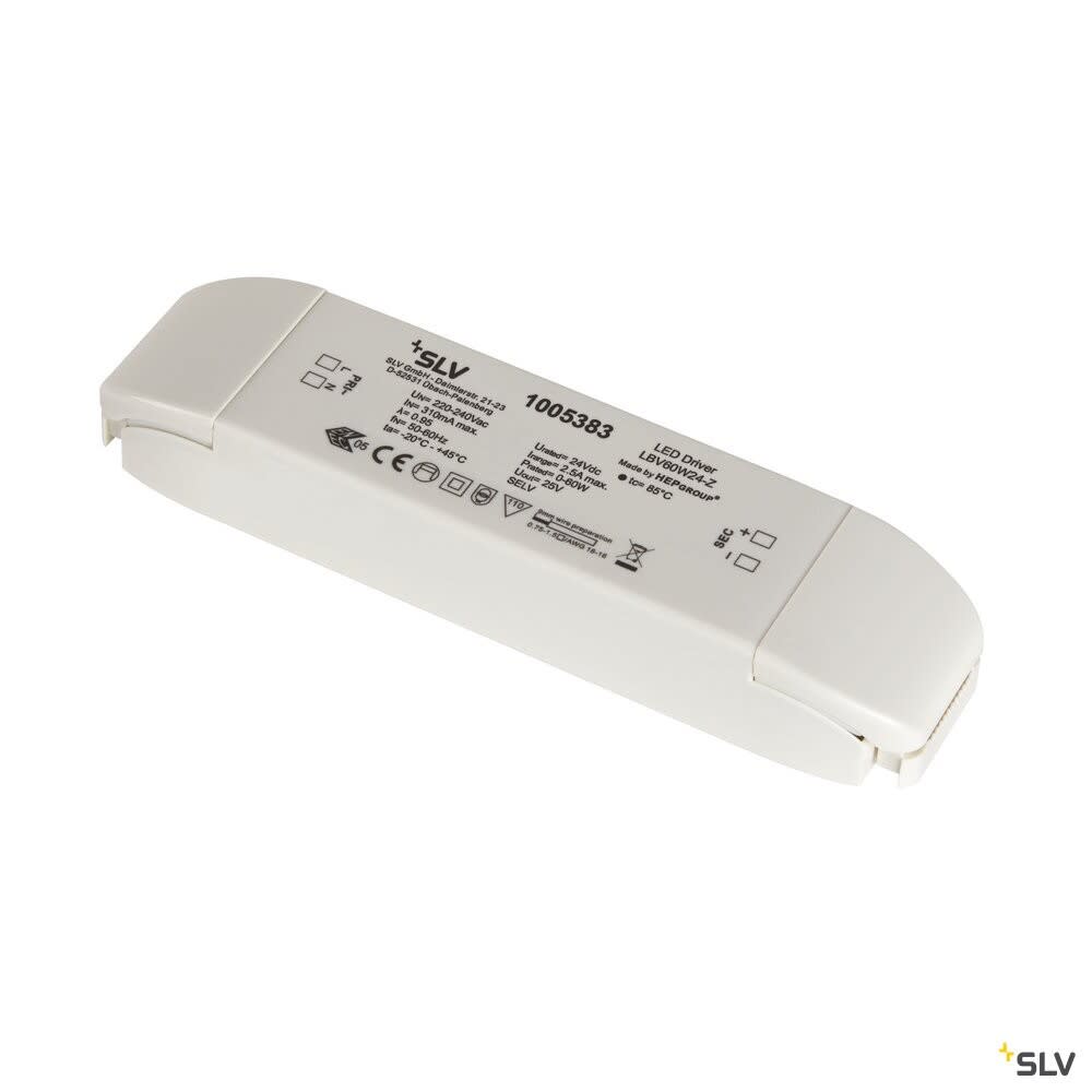 SLV - Alimentation LED, intérieur, blanc, 60W, 24V