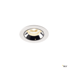 SLV - NUMINOS® XS, spot encastré, intérieur, blanc/chrome, LED, 20°, UGR < 16